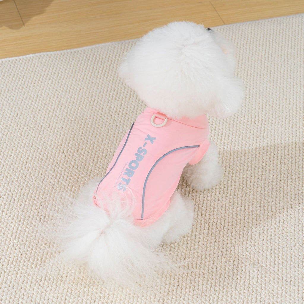 Pet clothes dog clothes pet apparel spring/summer new reflective pet t-shirt luminous 26 reflective sports t-shirt