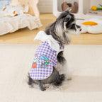 Pet clothes dog cat clothes pet apparel spring summer new pet vest 26 bow plaid t-shirt