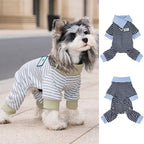 Pet apparel, breathable dog clothes, four-legged outfit, spring/summer new arrival, 26 large collar striped four-legged style