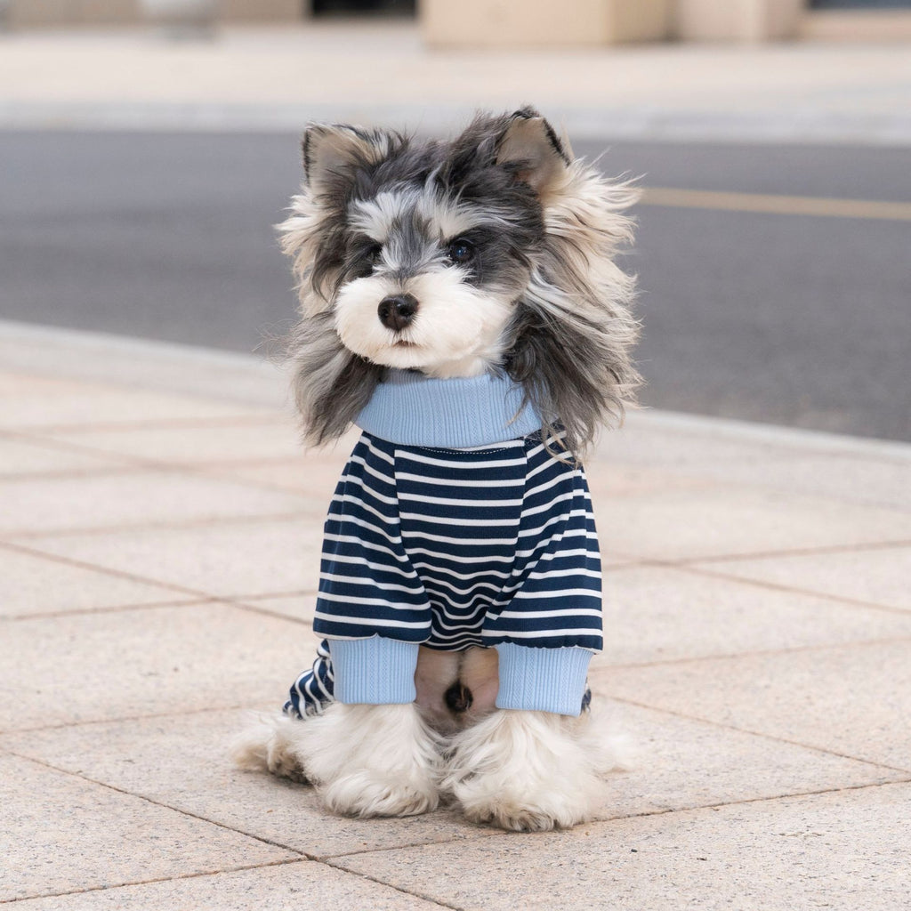 Pet apparel, breathable dog clothes, four-legged outfit, spring/summer new arrival, 26 large collar striped four-legged style