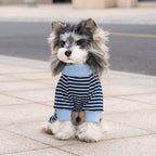 Pet apparel, breathable dog clothes, four-legged outfit, spring/summer new arrival, 26 large collar striped four-legged style
