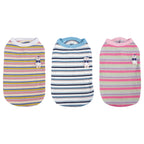 pet Spring Summer Striped Color Match Vest Teddy Schnauzer Bichon dog Clothes Wholesale