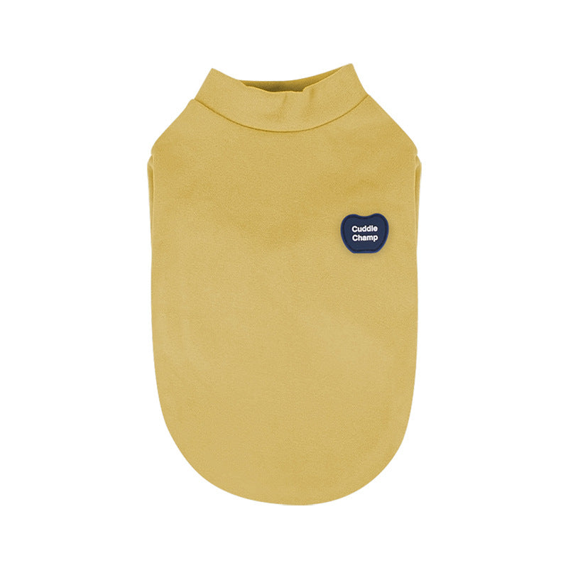 Instagram Style Fall Winter pet Undershirt Warm Solid Color Inner Wear Home Bichon Schnauzer dog pet Clothing