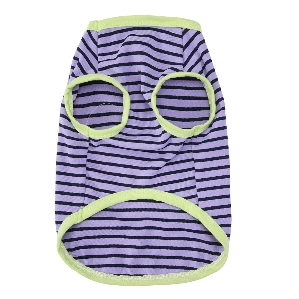 Pet clothes dog cat clothes pet apparel spring/summer new pet vest 26 dinosaur logo striped vest