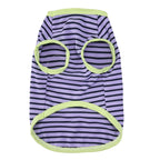 Pet clothes dog cat clothes pet apparel spring/summer new pet vest 26 dinosaur logo striped vest