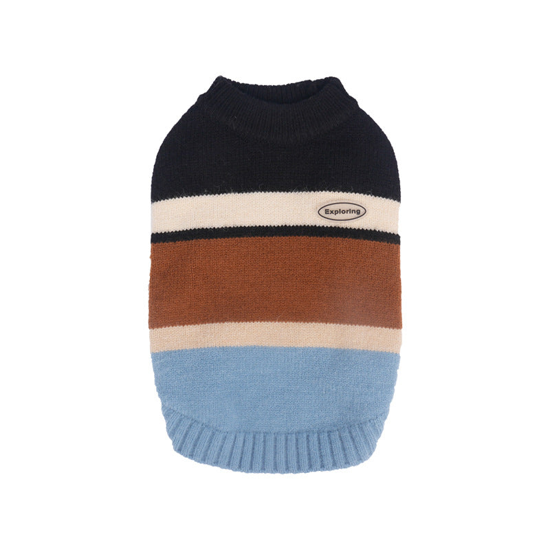 Custom pet Sweater Fall Winter Striped Small Dogs Bichon Teddy dog Clothes Casual
