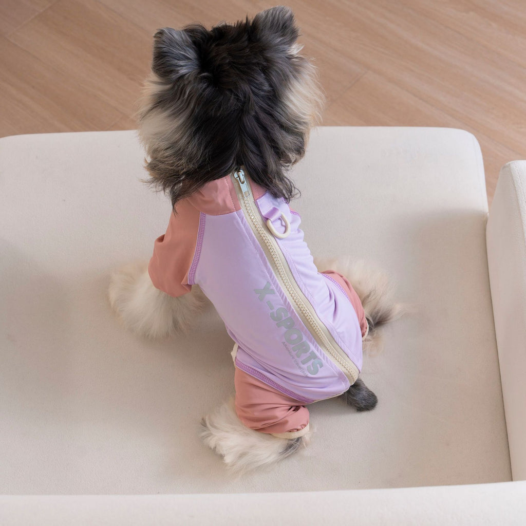 Pet apparel, dog clothes, four-legged outfit, korean style, new spring/summer collection, 26-zipper, cooling four-legged suit