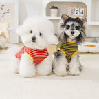 Pet clothes dog cat clothes pet apparel spring/summer new pet vest 26 dinosaur logo striped vest