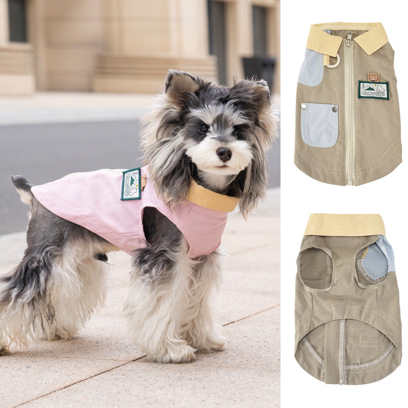 Pet clothes dog cat clothes pet clothing spring and summer new pet outwear 26 korean style washed outwear