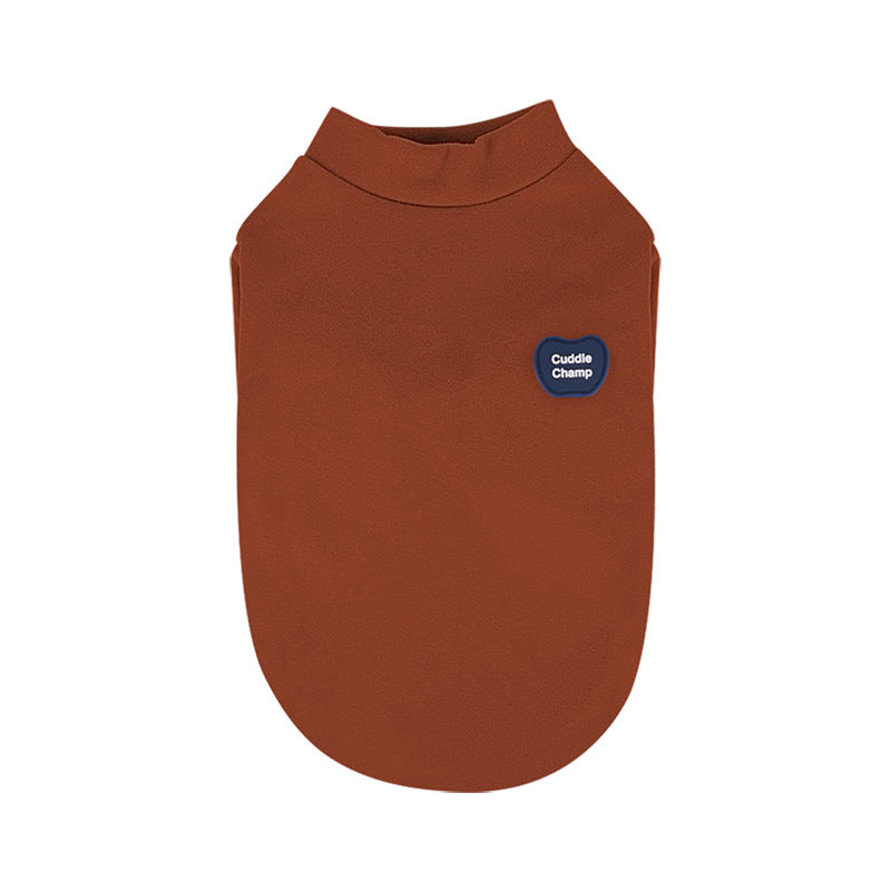 Instagram Style Fall Winter pet Undershirt Warm Solid Color Inner Wear Home Bichon Schnauzer dog pet Clothing