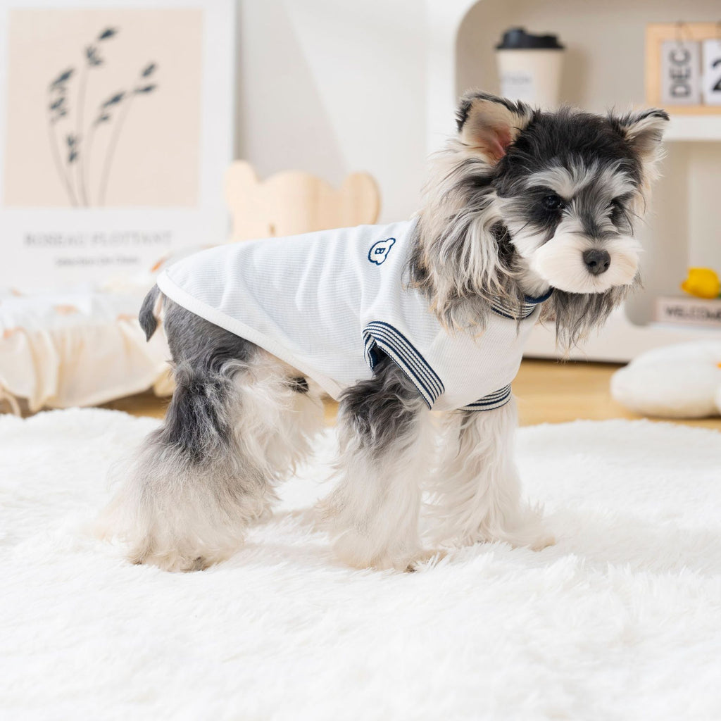 Pet clothes dog clothes pet apparel t-shirt spring/summer new pet vest 26 bear head embroidered t-shirt