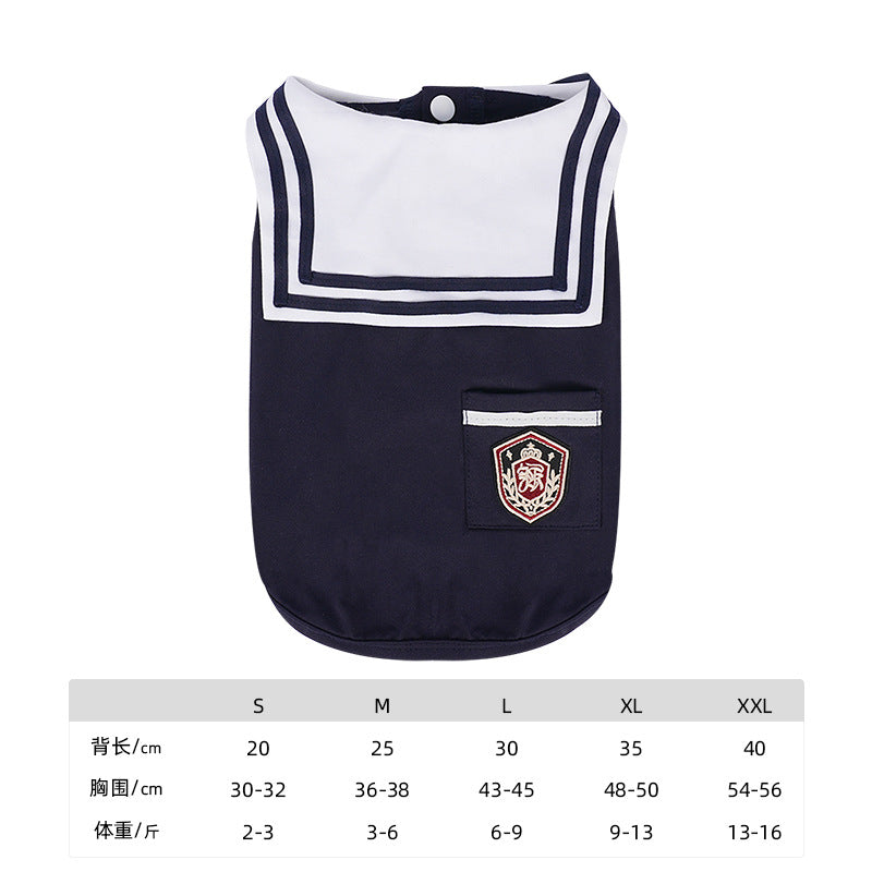 dog pet Summer Vest Dress Breathable Versatile Bichon Schnauzer Solid Color