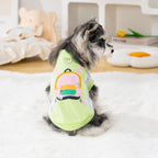 Pet clothes dog clothes cat pet clothing spring and summer new pet vest t-shirt 26 backpack printed t-shirt