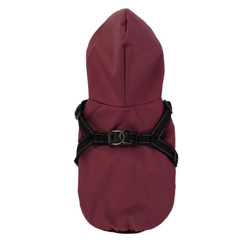 Cross Border Outdoor Harness Waterproof Raincoat Teddy Bichon Small Dogs Windbreaker