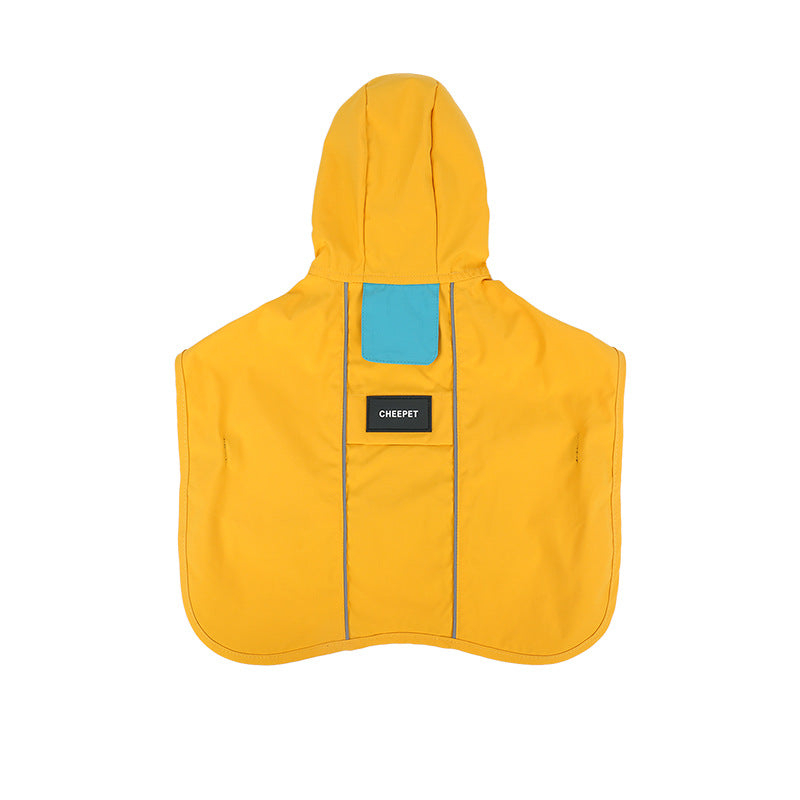 pet Four Season Raincoat Sleeveless Raincoat Waterproof dog Hooded Leash-friendly Windbreaker