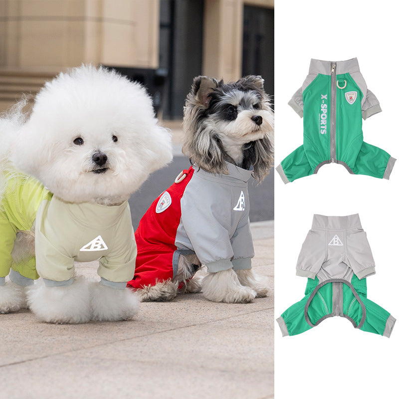 Pet apparel, pet outdoor clothing, dog clothes, four-legged suit, spring/summer new arrivals, 26 softshell outdoor four-legged outfit