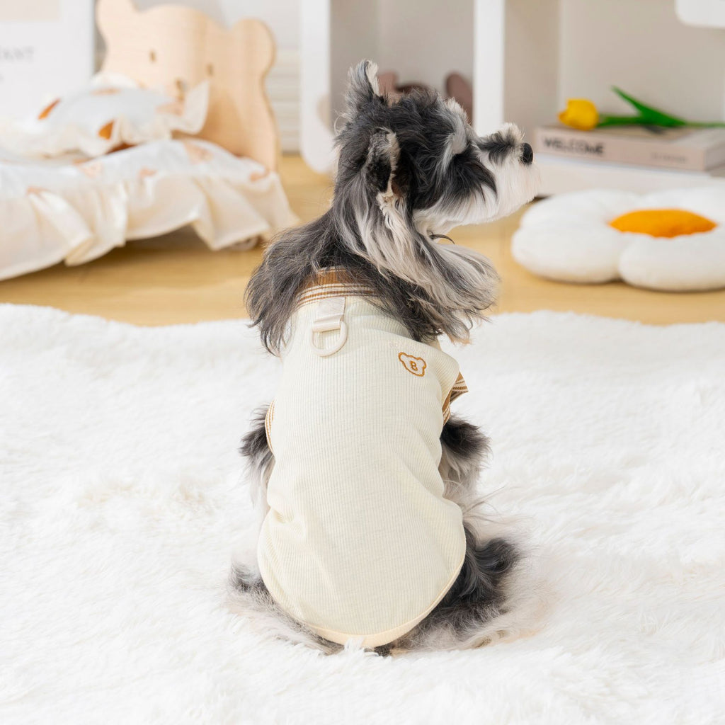 Pet clothes dog clothes pet apparel t-shirt spring/summer new pet vest 26 bear head embroidered t-shirt