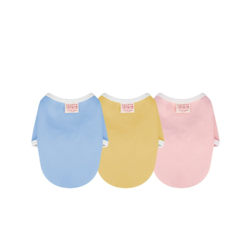 Factory Direct pet Fall Winter Undershirt Teddy Bichon Schnauzer Versatile Solid Color dog Clothes Wholesale