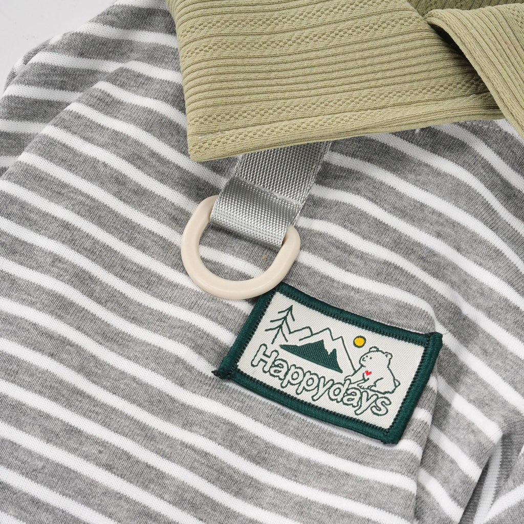 Pet apparel, breathable dog clothes, four-legged outfit, spring/summer new arrival, 26 large collar striped four-legged style