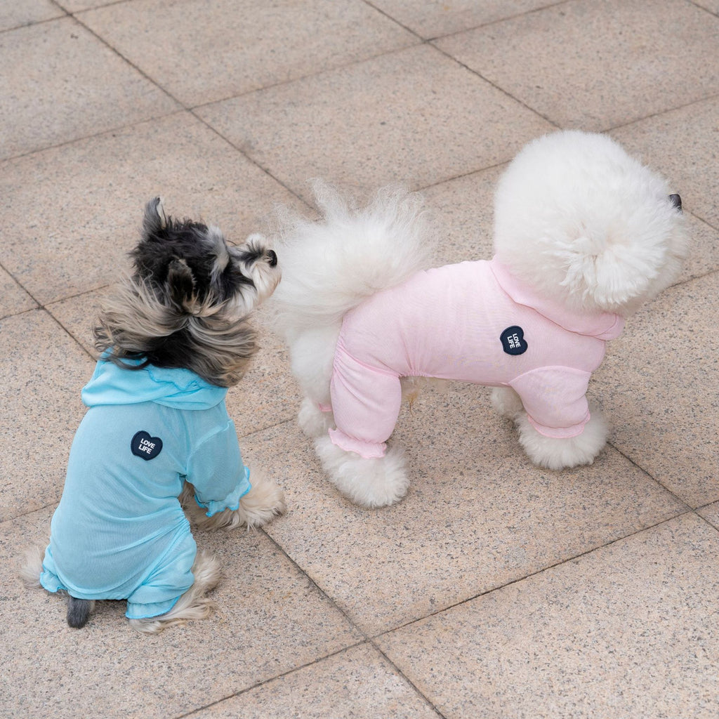 Pet apparel waterproof pet clothes dog clothes four-legged suit spring/summer new 26 mesh mosquito-proof four-leg pants