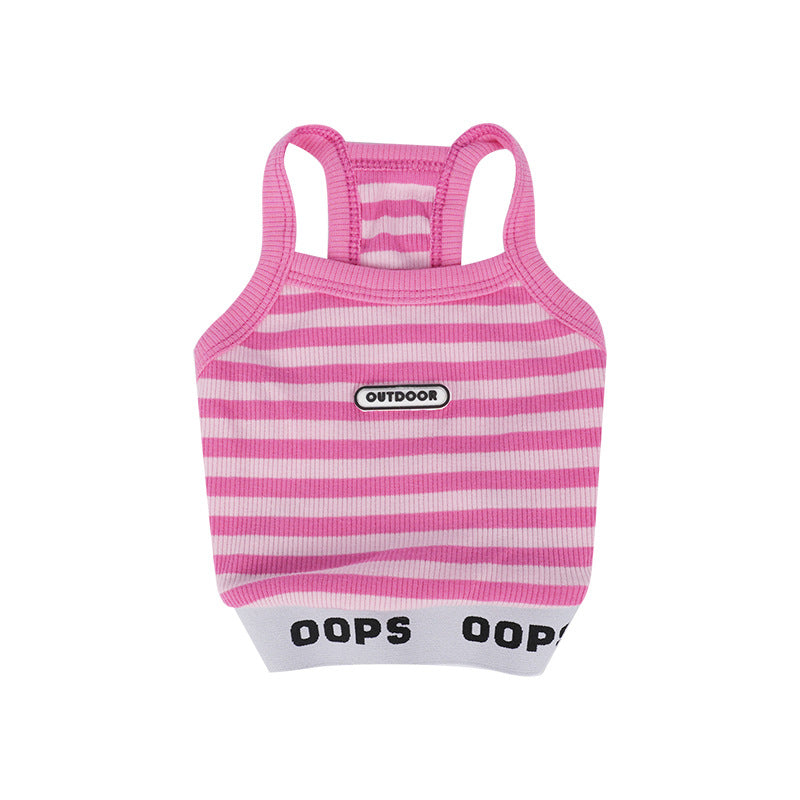 Striped Spring Summer Fashion Striped Vest Inner Wear Korean Style dog pet Clothes
