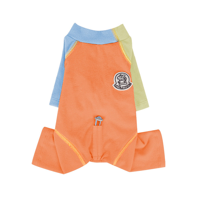 pet Clothing Fall Winter Color Match Four Leg Warm Undershirt Bichon Schnauzer Inner Wear