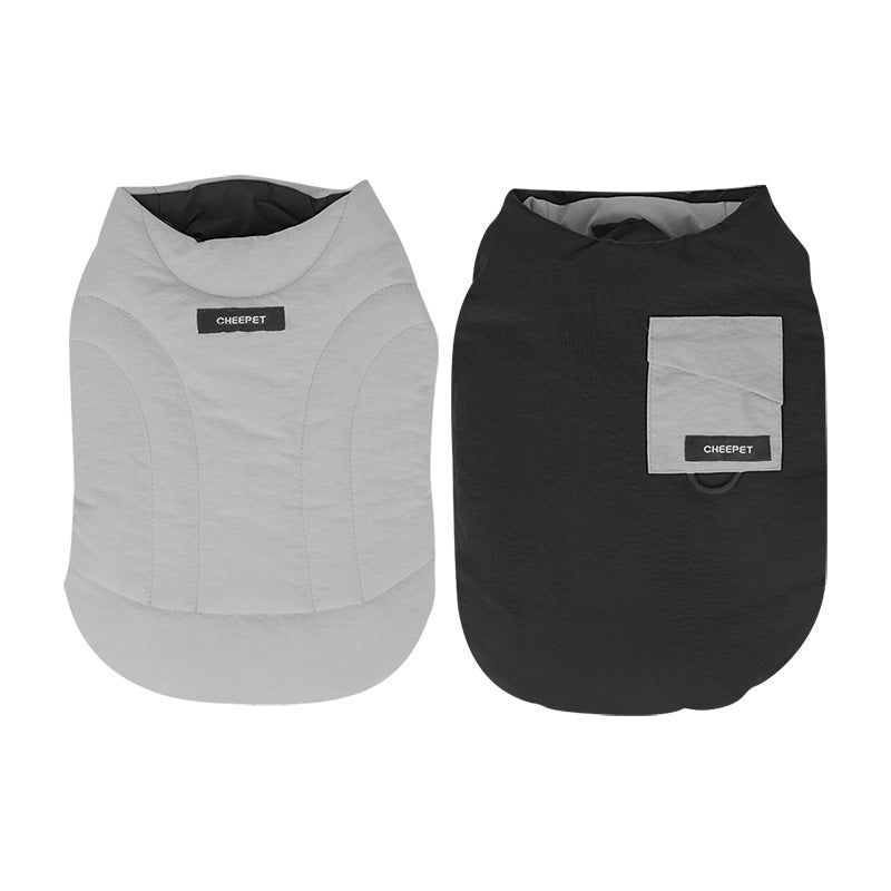 pet Fall Winter dog Maltese Small Dogs Color Block Cotton Jacket Vest Warm
