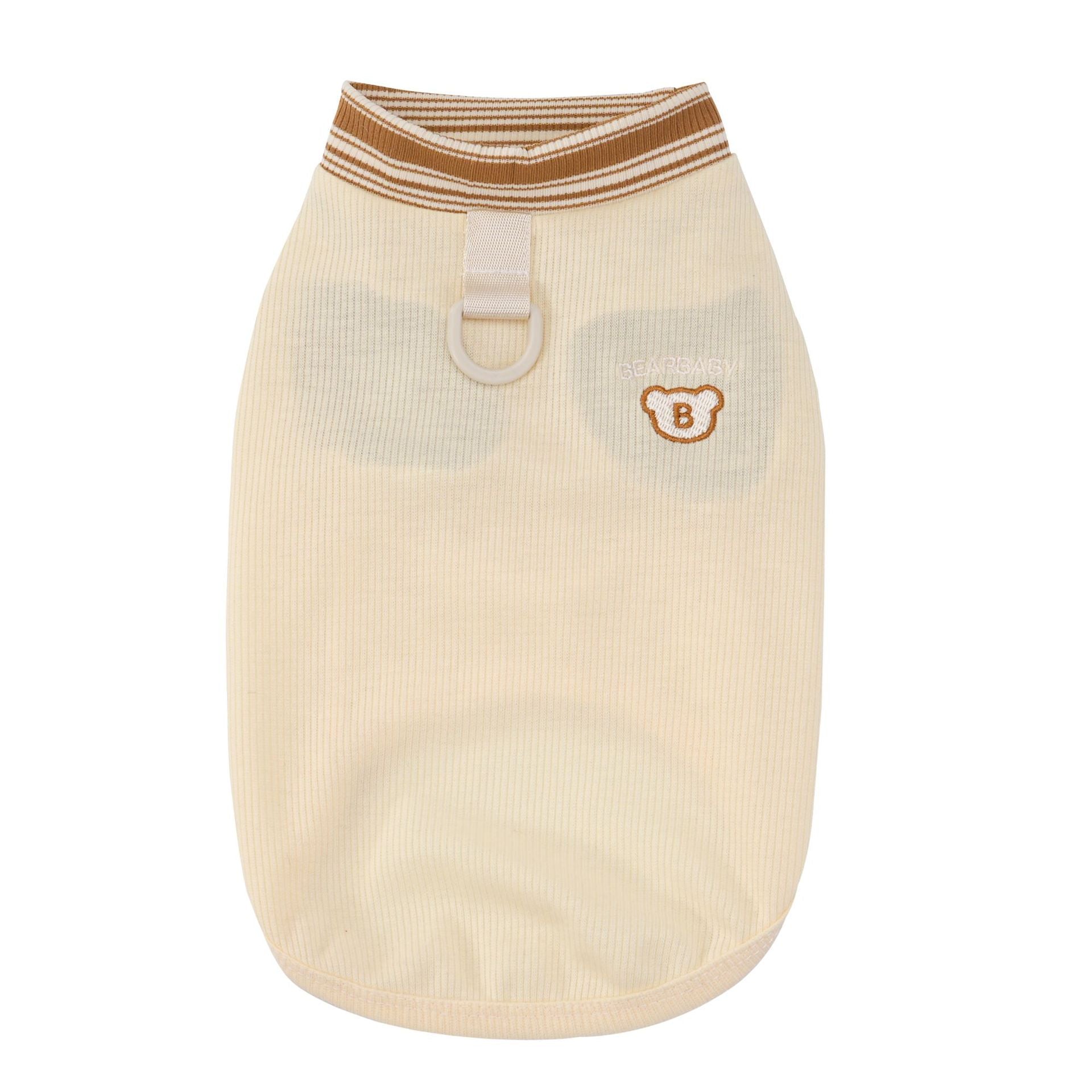 Pet clothes dog clothes pet apparel t-shirt spring/summer new pet vest 26 bear head embroidered t-shirt