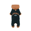 dog Clothes Fall Winter Color Match Hooded Windbreaker Teddy Schnauzer Warm Four Leg Cotton Jacket