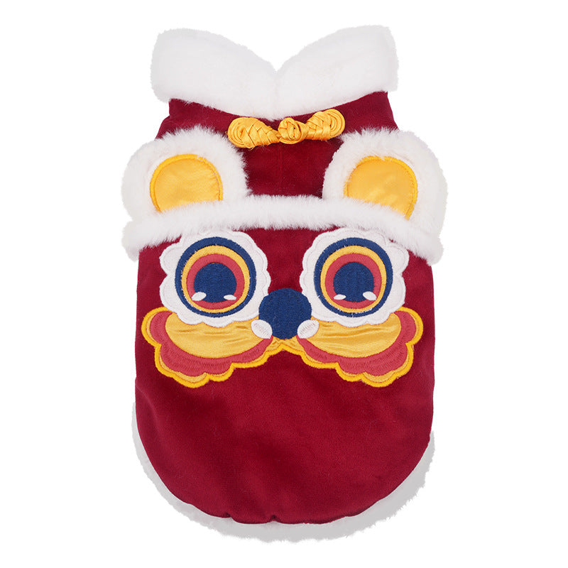 pet Fall Winter dog Warm Festival Cotton Jacket Lapel Two Leg Wholesale