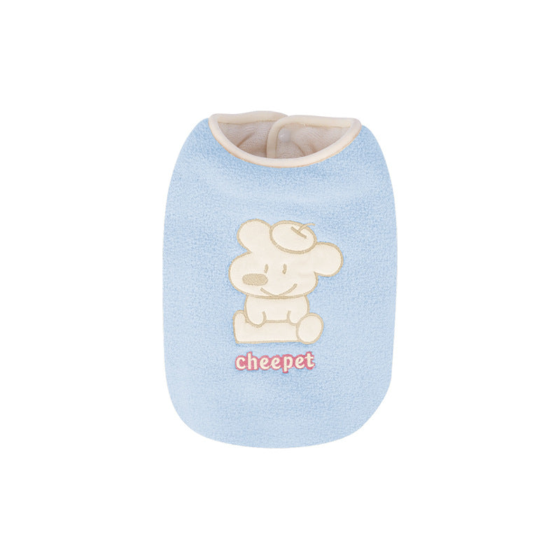 pet Fall Winter Schnauzer Vest Sherpa Cute Sleeveless pet Clothing