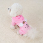 Pet apparel waterproof pet clothes dog clothes four-legged suit spring/summer new 1.3kg color hooded skin suit