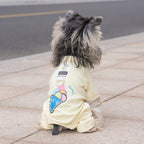 Pet apparel, dog clothes, four-legged outfit, korean style, new spring/summer collection, 26 ice cream print, four-legged design