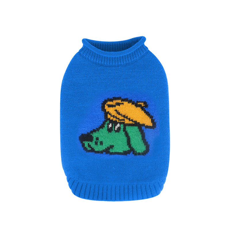 Cross Border Fall Winter pet Clothes Teddy Pomeranian Small Dogs Winter Knitted Warm pet Apparel Sweater