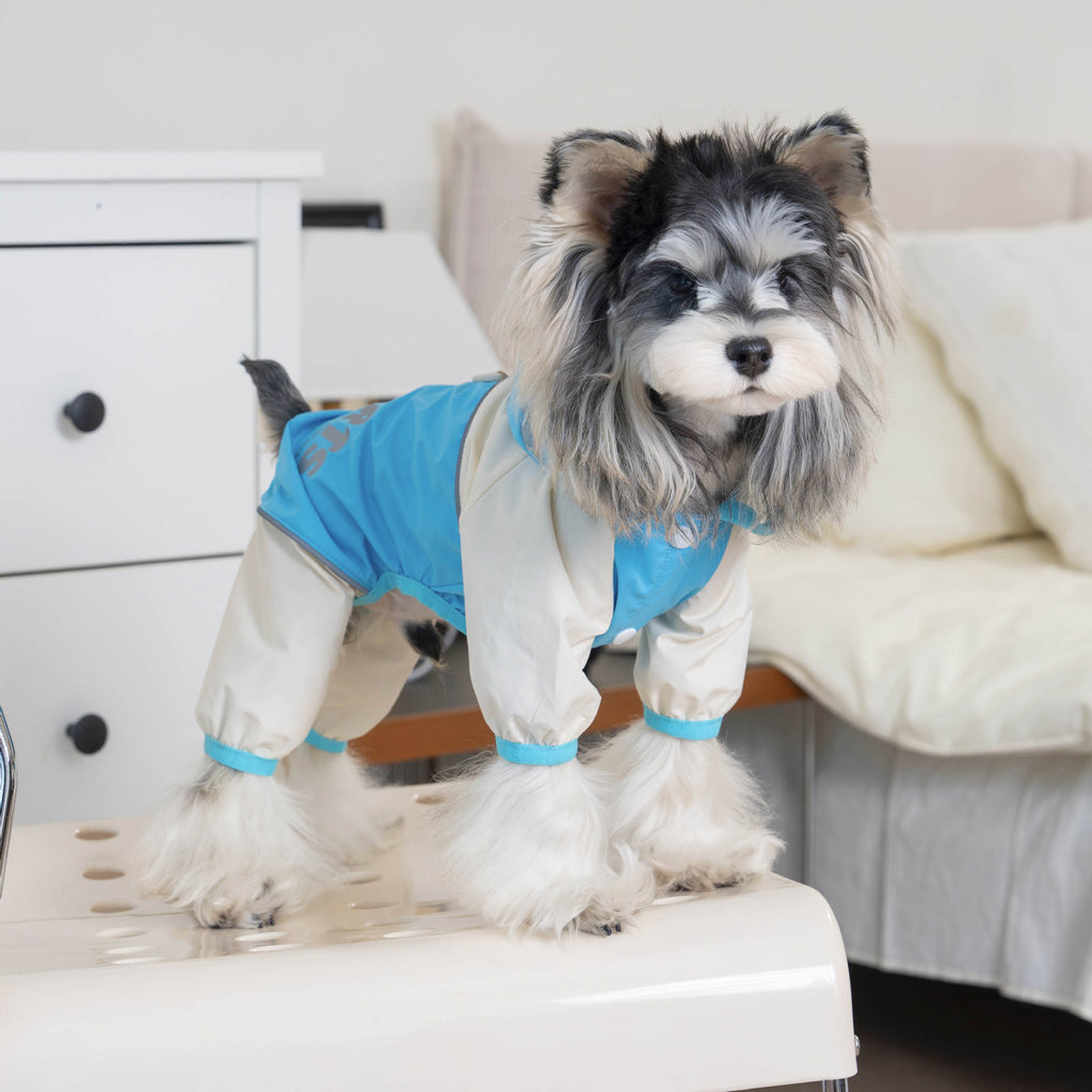 Dog raincoat pet apparel - waterproof rain jacket for all seasons (spring, summer, autumn, winter) - teddy, bichon frise & other small breeds - 26 color block designs