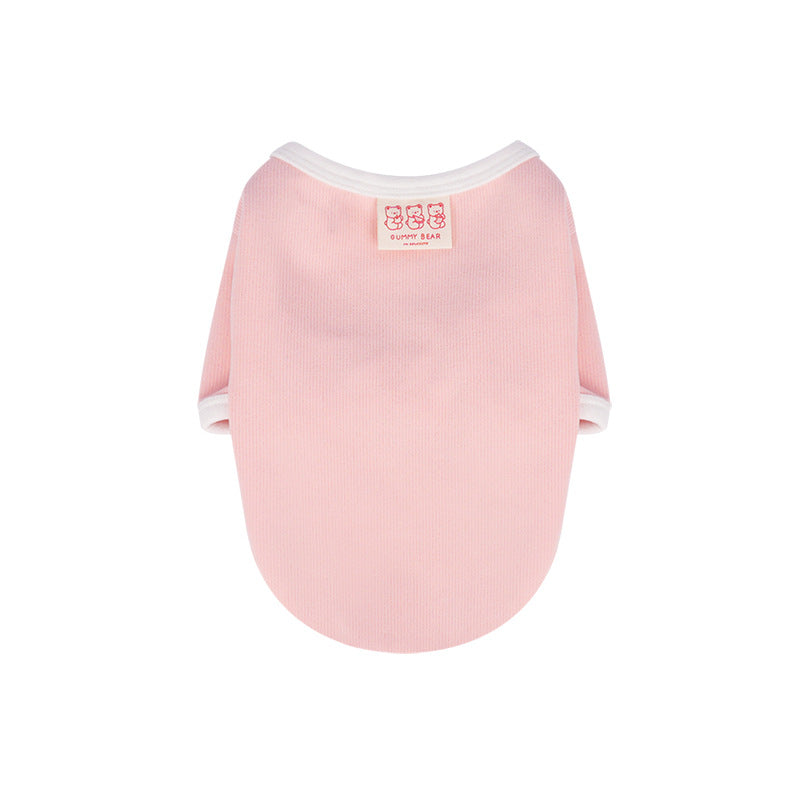 Factory Direct pet Fall Winter Undershirt Teddy Bichon Schnauzer Versatile Solid Color dog Clothes Wholesale