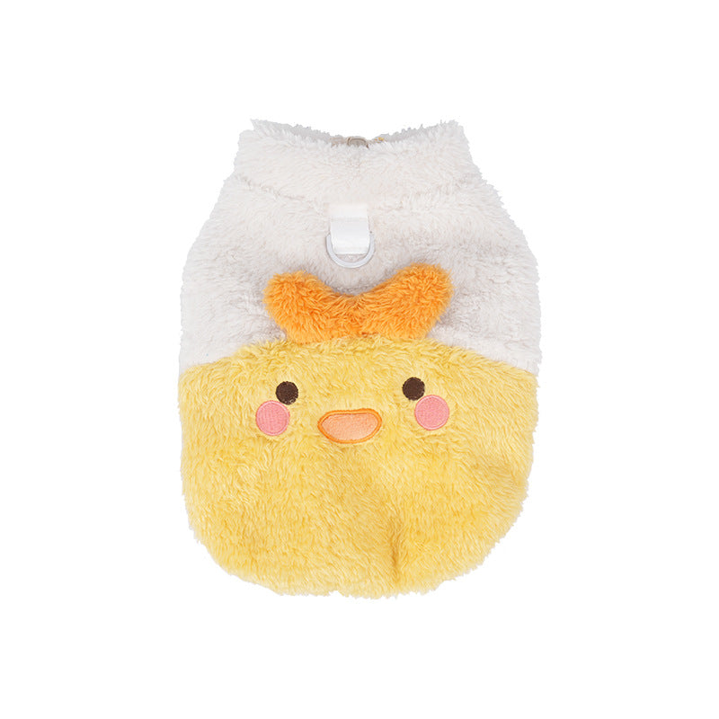 pet Clothes Fall Winter Sherpa Warm Outerwear Two Leg Leash-friendly Wholesale