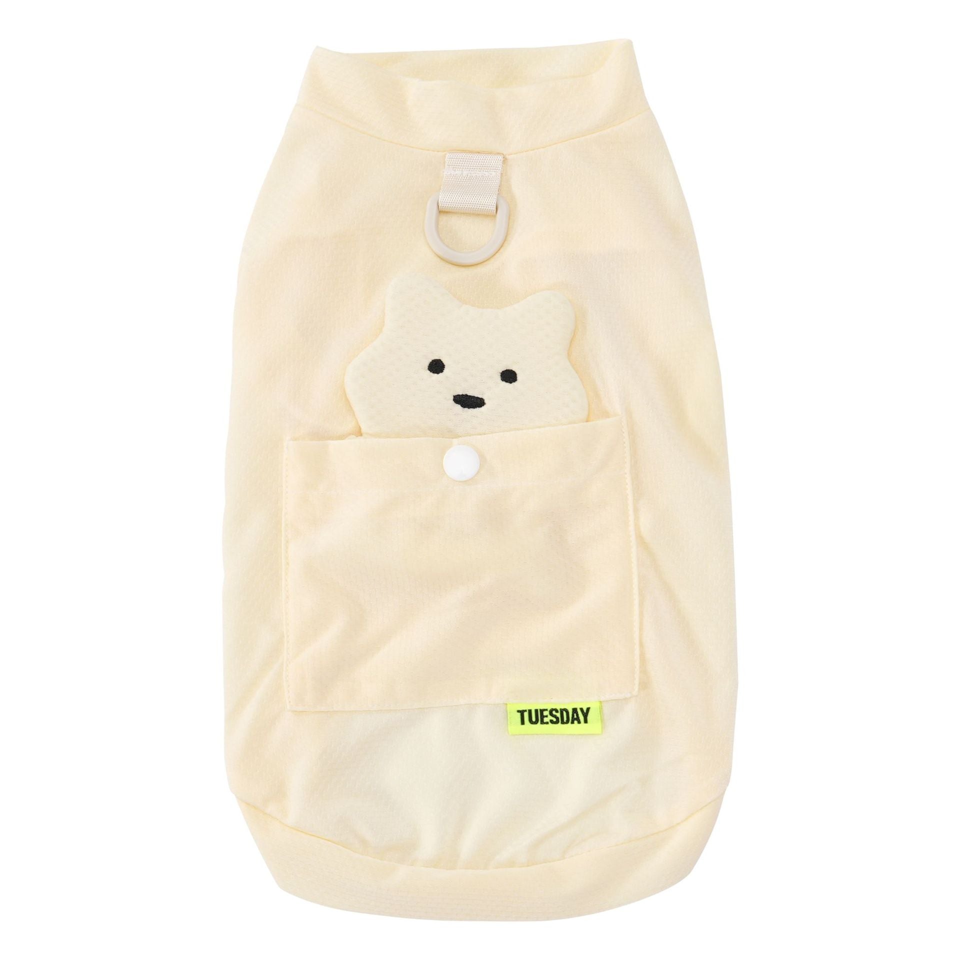 Ice silk lightweight sun protection dog clothes pet clothes cool clothes summer breathable 26 ice silk stereo bear t-shirt