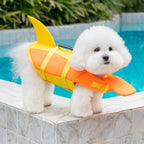 Pet dog leashable life jacket swimsuit - small, medium, and large breed life vest with tail - size 26