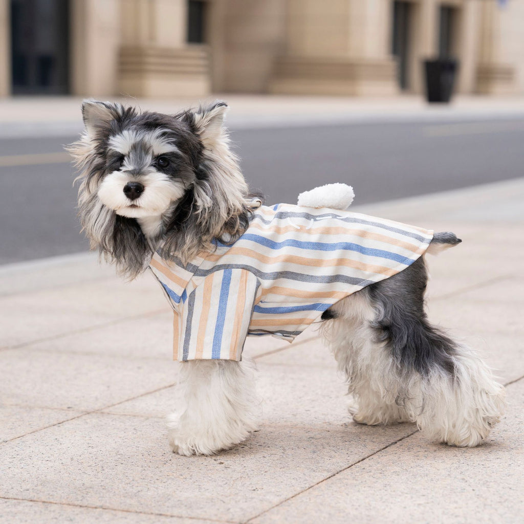 Pet clothes dog cat clothes breathable pet clothing spring and summer new pet 26 doll bear vertical stripe shirt