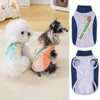 Pet cat & dog clothes - spring/summer lightweight vest for small breeds (bichon, teddy, schnauzer) - color block design, breathable
