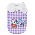 Pet clothes dog cat clothes pet apparel spring summer new pet vest 26 bow plaid t-shirt