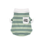 pet Four Season Striped Lapel Base Layer Poloschnauzer Corgi Fashion dog Clothes Wholesale