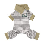 Pet apparel, breathable dog clothes, four-legged outfit, spring/summer new arrival, 26 large collar striped four-legged style