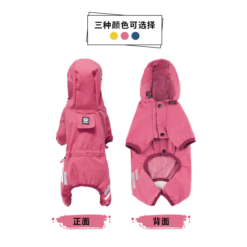 Cross-border pet Outdoor Waterproof Raincoat Small dog Walking Charging Jacket