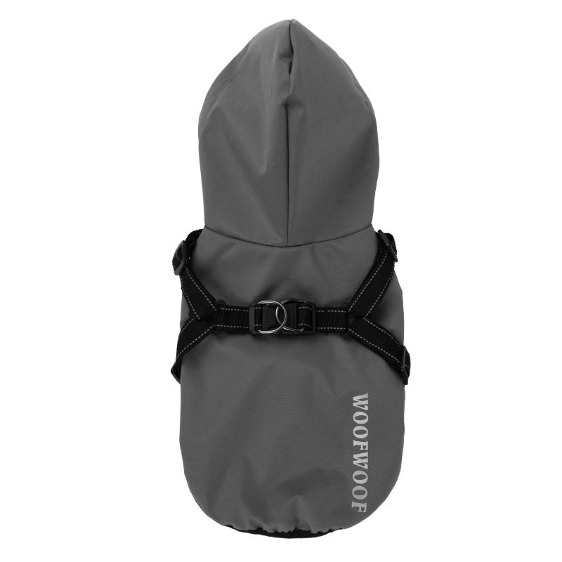 Cross Border Outdoor Harness Waterproof Raincoat Teddy Bichon Small Dogs Windbreaker