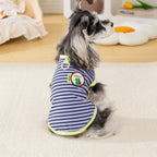 Pet clothes dog cat clothes pet apparel spring/summer new pet vest 26 dinosaur logo striped vest