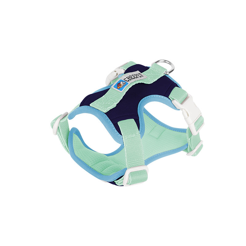 New dog Harness Color Block dog Harness Large Dogs Breathable dog Leash Wholesale