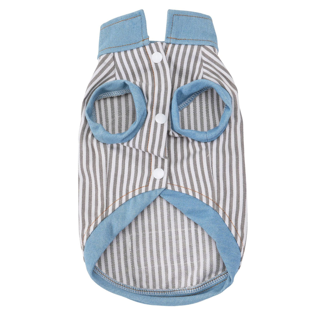 Pet clothes dog cat clothes breathable denim pet clothing spring and summer new pet 26 stripe denim jacket