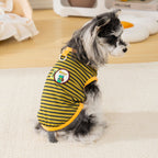 Pet clothes dog cat clothes pet apparel spring/summer new pet vest 26 dinosaur logo striped vest